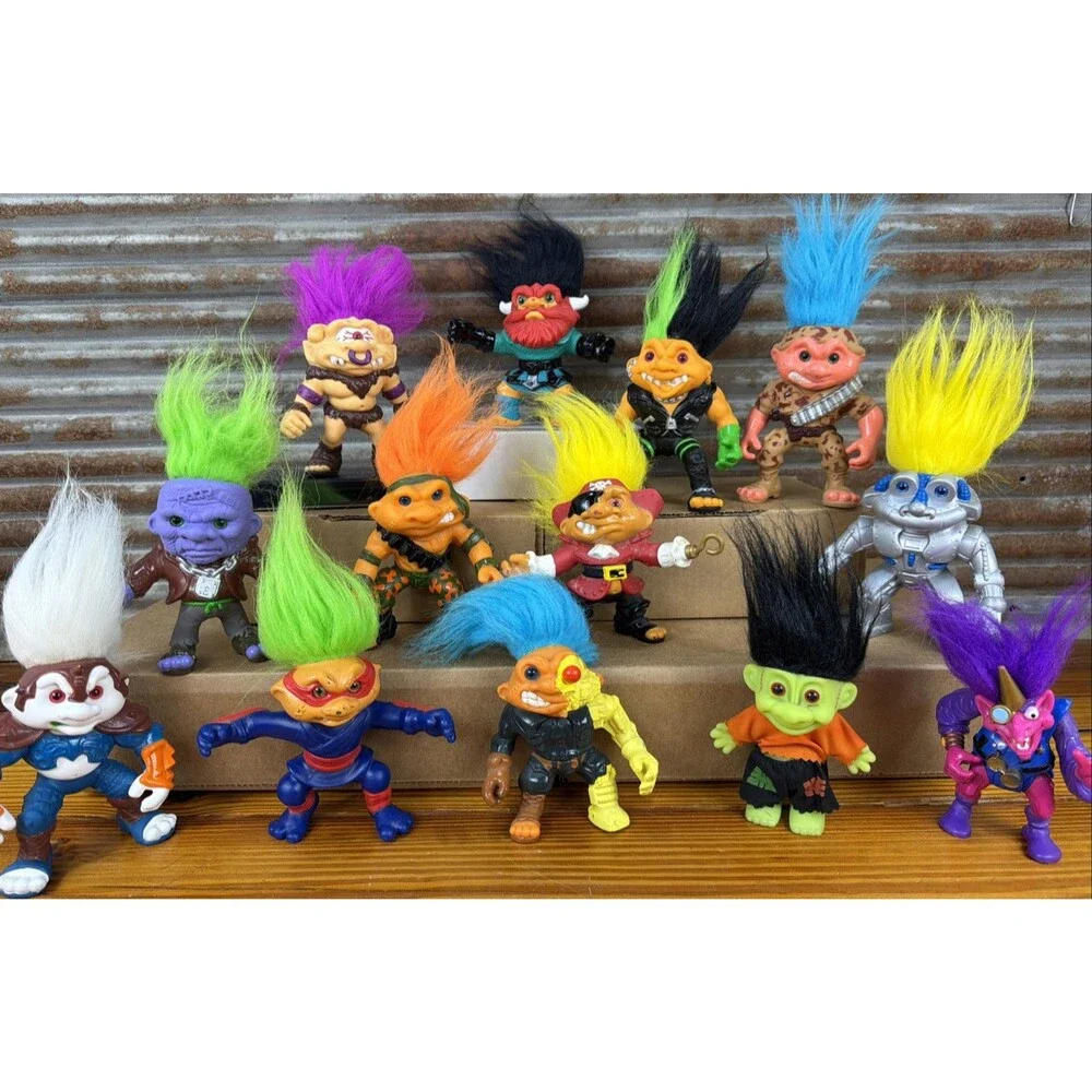 VTG 90s Hasbro Battle Trolls Lot of 13 Figures Very Rare/Read